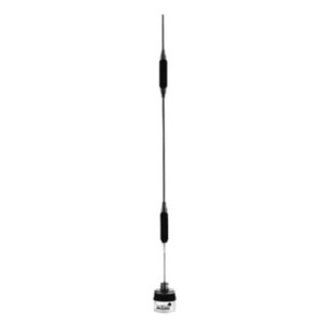 PCTEL MUF9035NGPS No Ground Plane Base Loaded Chrome Coil Antenna, shock spring, no ground plane required